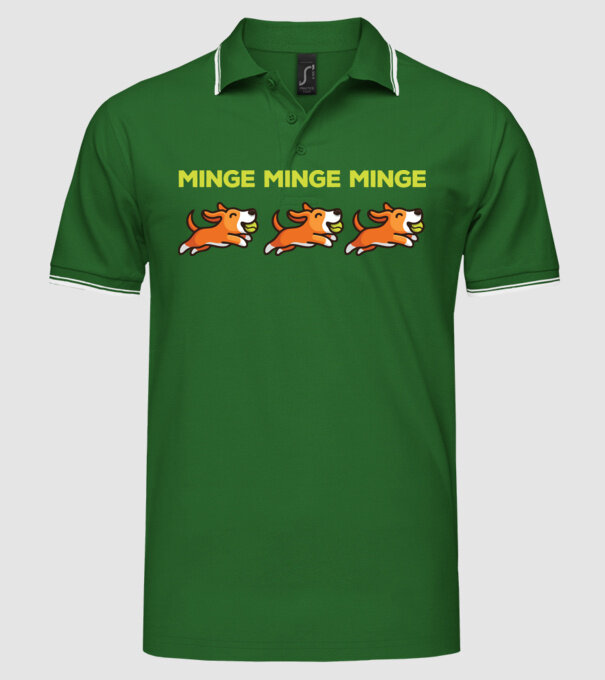 MINGE MINGE MINGE model verde pe tricou