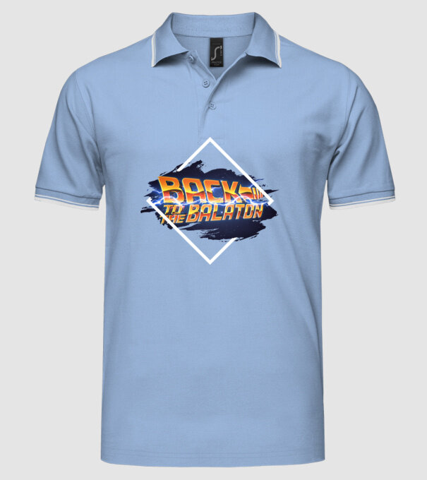 Back to the Balaton model albastru deschis pe tricou