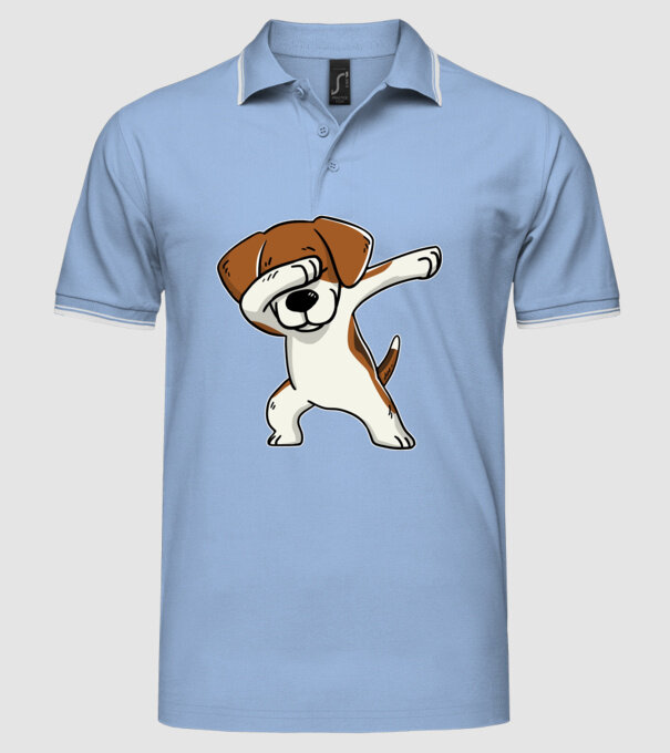 Beagle DAB model albastru deschis pe tricou