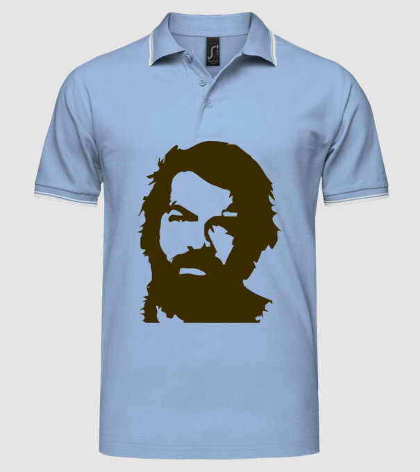 bud spencer model albastru deschis pe tricou