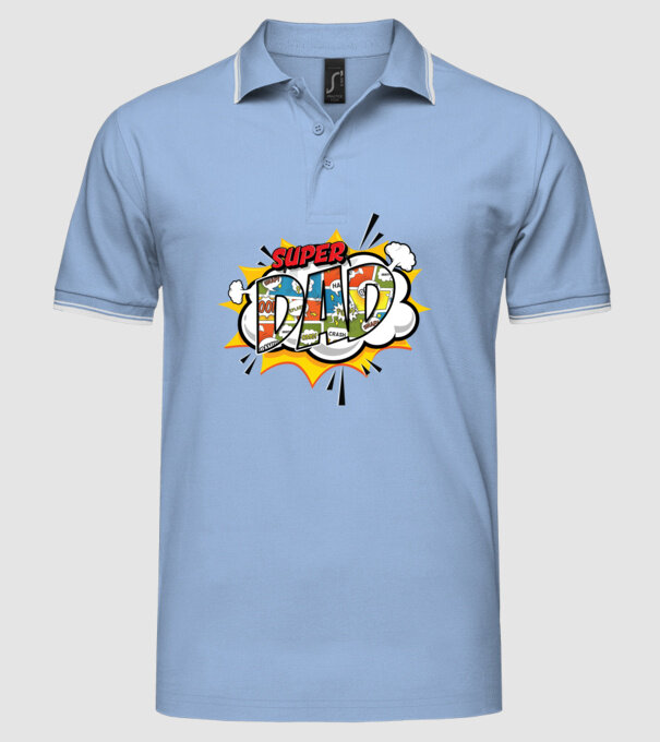 Comic Dad model albastru deschis pe tricou