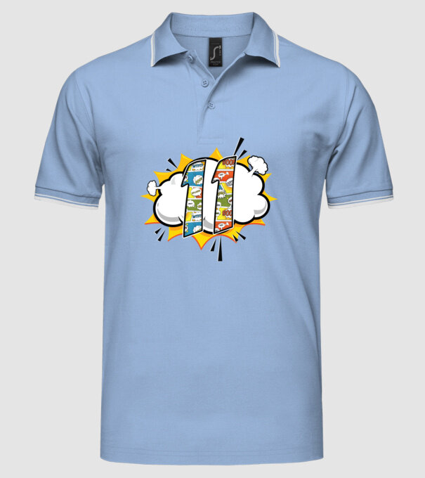 Birthday Comic Number 11 model albastru deschis pe tricou