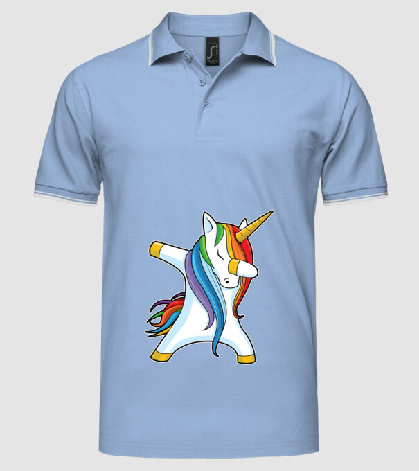 DAB Unicorn 2 model albastru deschis pe tricou