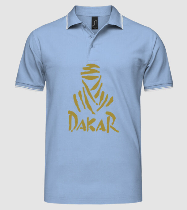 Dakar Rally model albastru deschis pe tricou