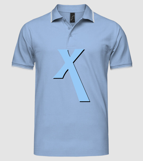 ExcaX model albastru deschis pe tricou