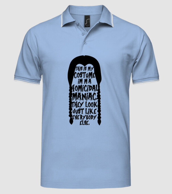 Acesta este costumul meu model albastru deschis pe tricou