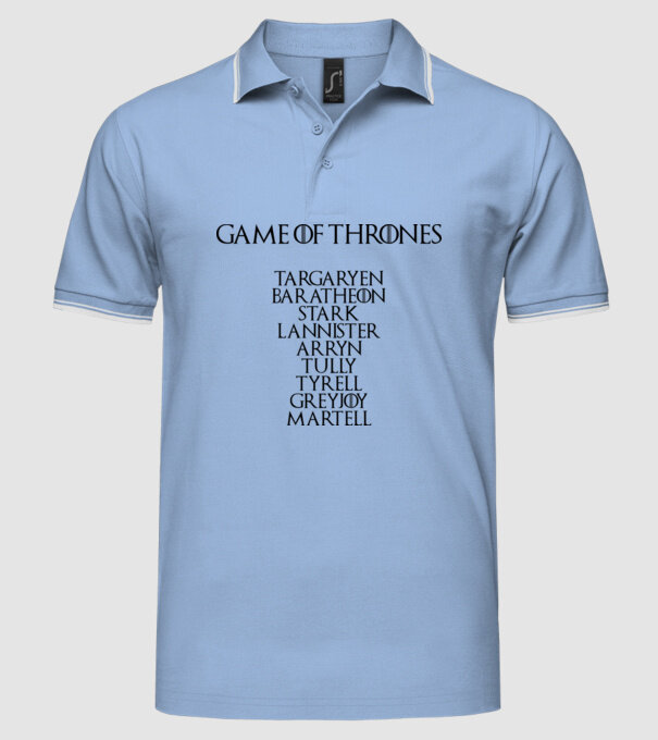 Game of Thrones model albastru deschis pe tricou