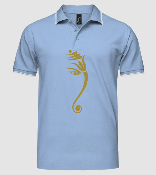 ganesha model albastru deschis pe tricou