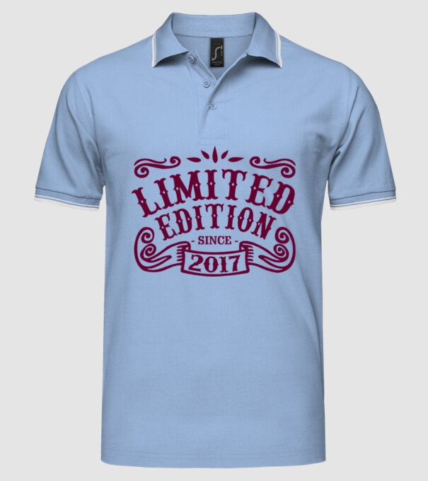 Limited edition 2017 model albastru deschis pe tricou