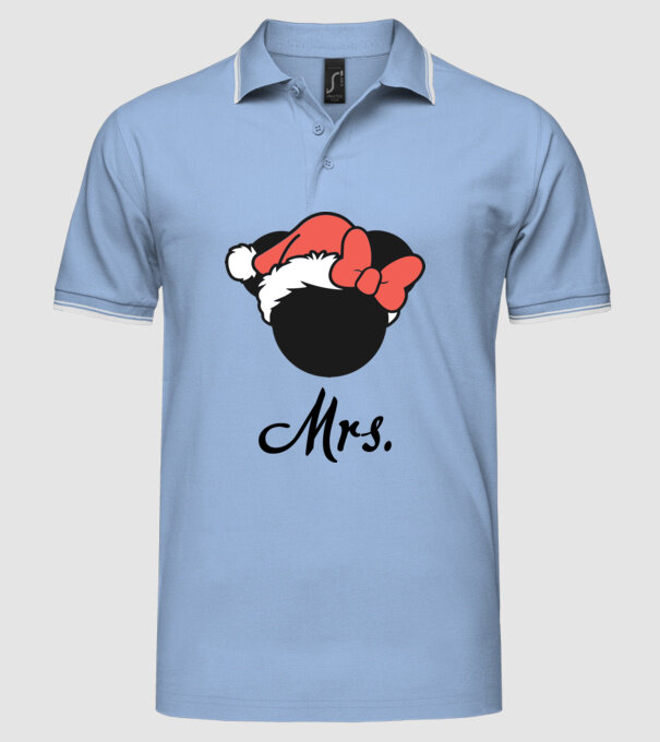 mrs christmas model albastru deschis pe tricou