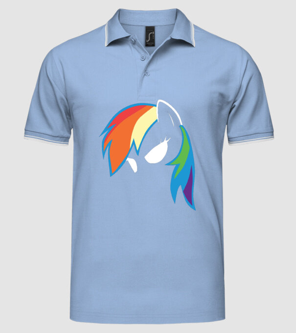 Rainbow Dash model albastru deschis pe tricou
