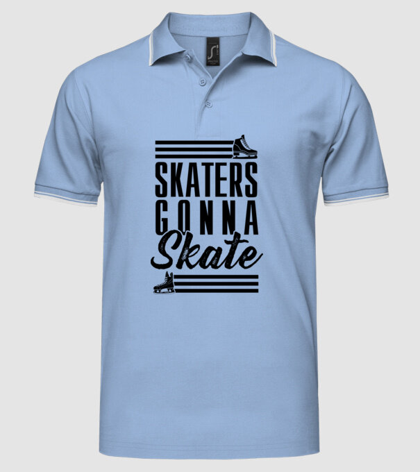 Skaters gonna skate model albastru deschis pe tricou