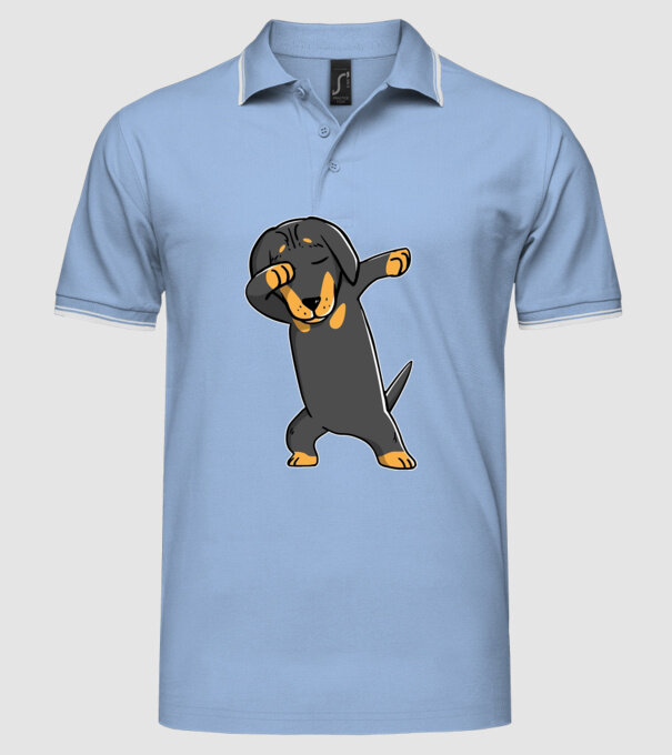 Teckel DAB model albastru deschis pe tricou