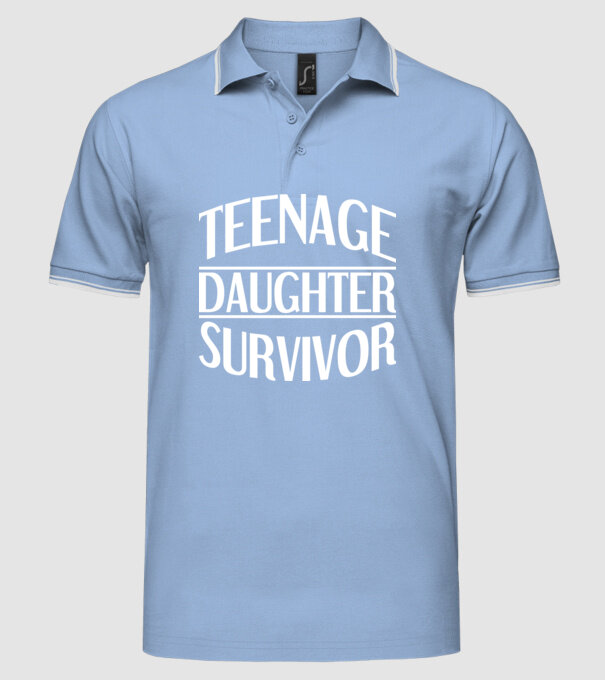 teenage daughter survivor model albastru deschis pe tricou