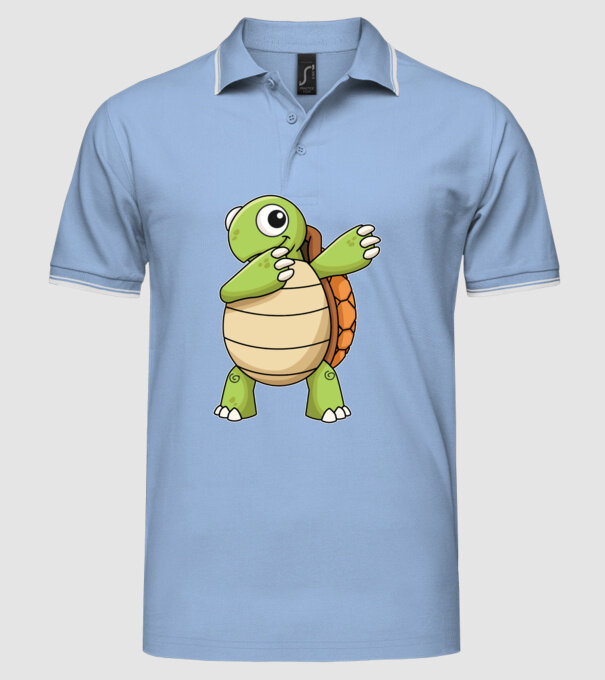 Broască țestoasă DAB model albastru deschis pe tricou