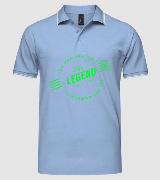 The one and only legend - 1967 model albastru deschis pe tricou