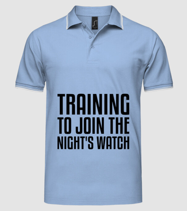 Training to join the nights watch model albastru deschis pe tricou