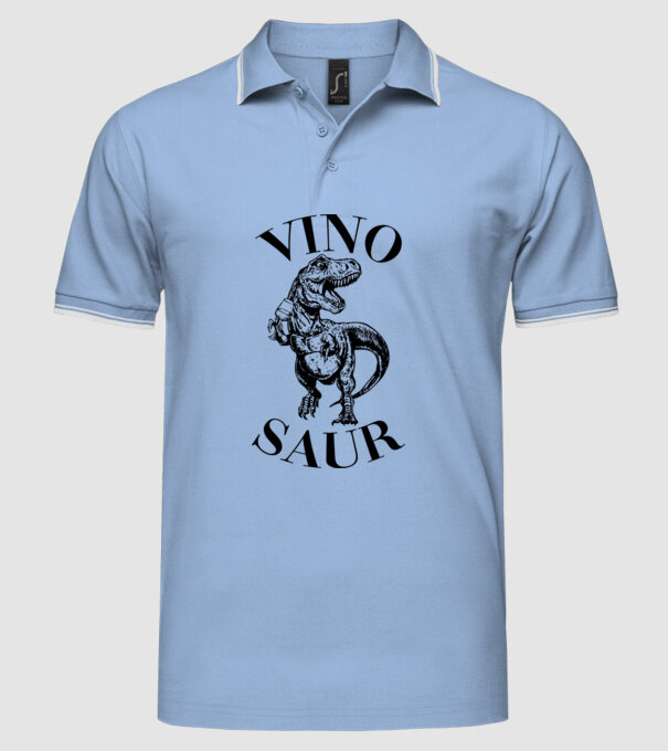 Vinosaur model albastru deschis pe tricou