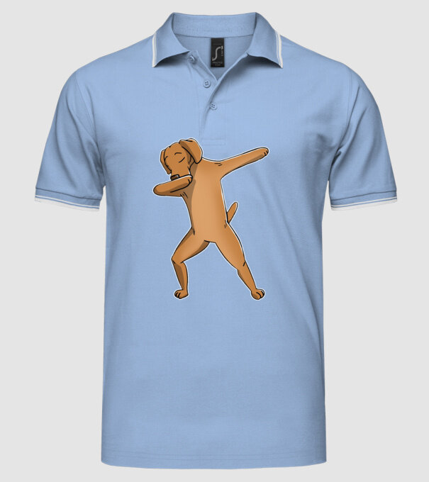 Vișlă DAB model albastru deschis pe tricou