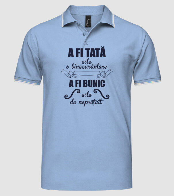 a fi tată este o binecuvântare, a fi bunic este de neprețuit model albastru deschis pe tricou