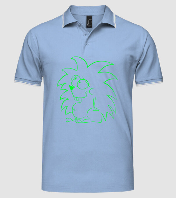 Arici model albastru deschis pe tricou