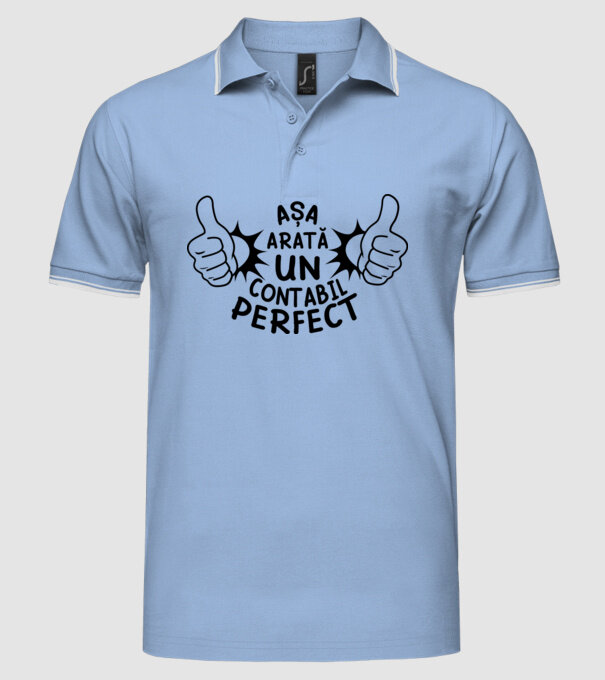 Așa arată un CONTABIL perfect model albastru deschis pe tricou