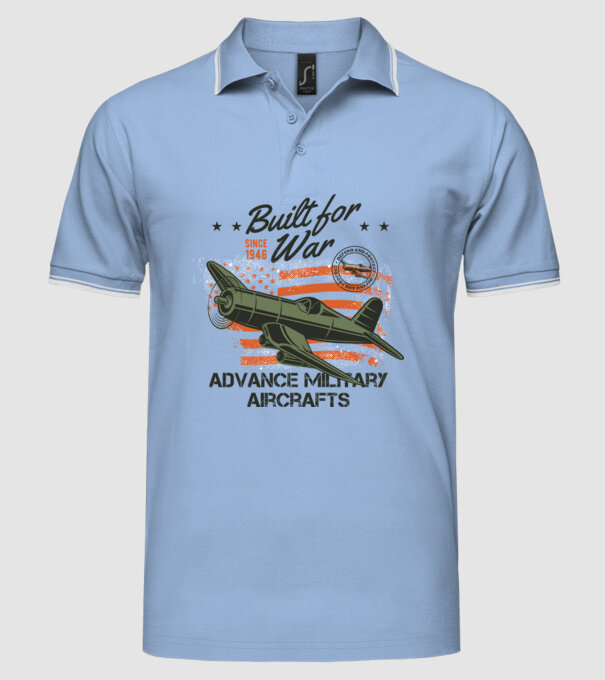 Avioane model albastru deschis pe tricou