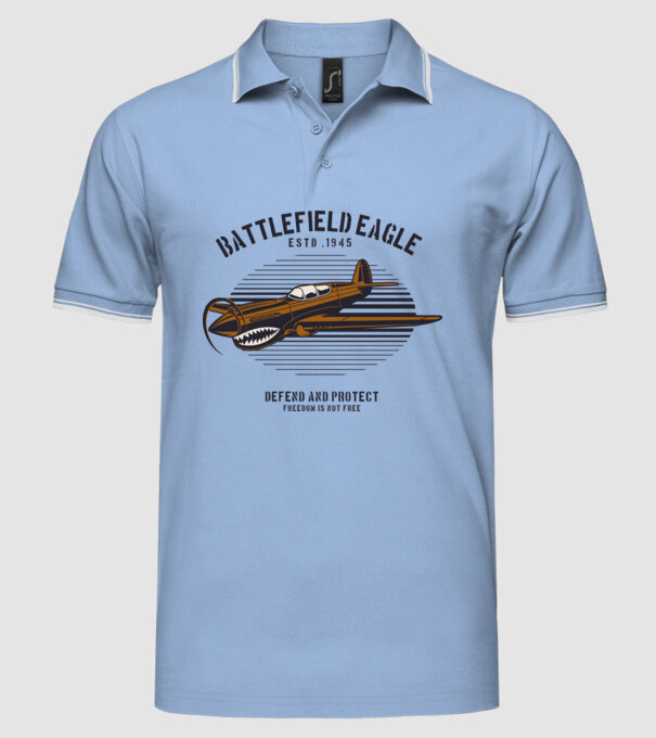 Avioane model albastru deschis pe tricou