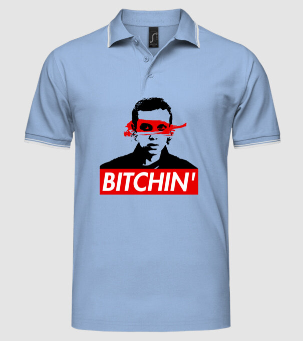 bitchin eleven model albastru deschis pe tricou