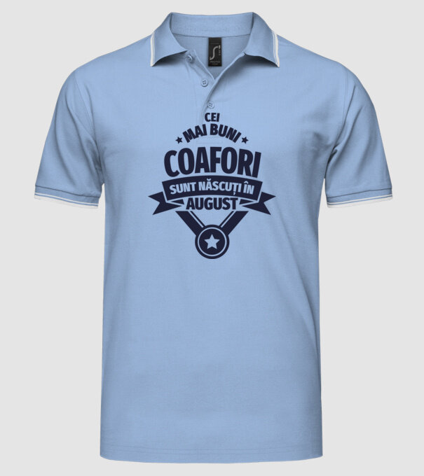 Cei mai buni coafori sunt născuți în August model albastru deschis pe tricou