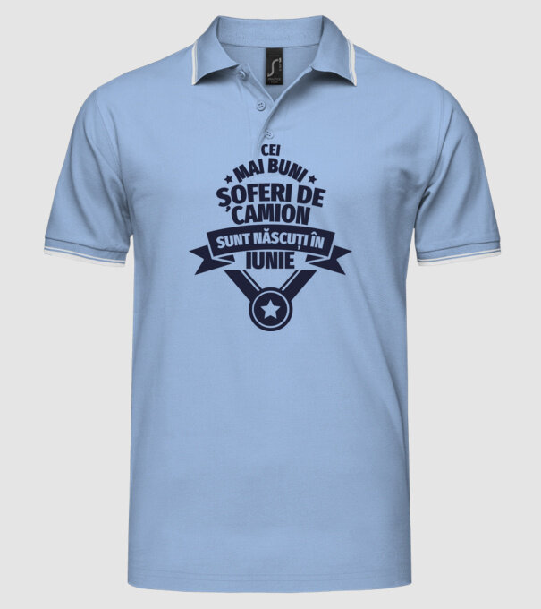 Cei mai buni șoferi de camion sunt născuți în Iunie model albastru deschis pe tricou
