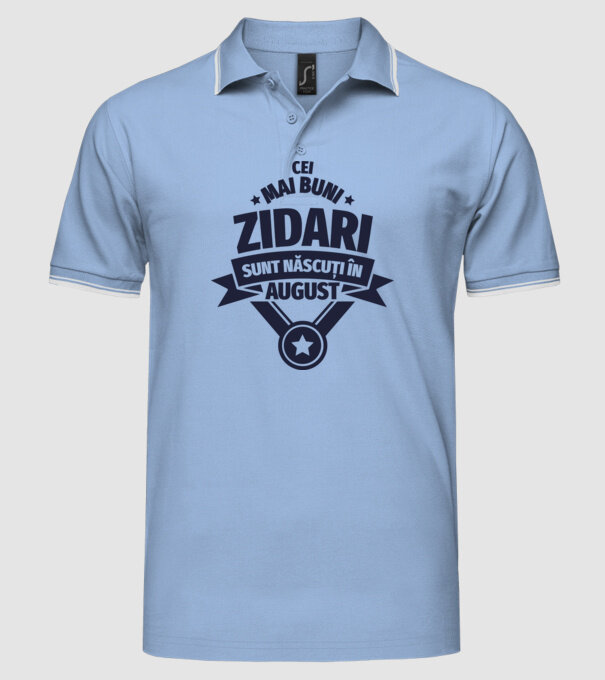 Cei mai buni zidari sunt născuți în August model albastru deschis pe tricou