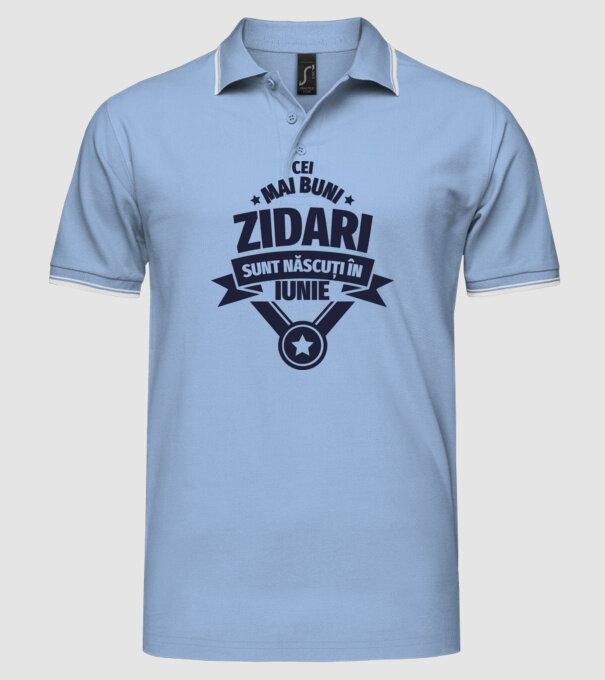 Cei mai buni zidari sunt născuți în Iunie model albastru deschis pe tricou