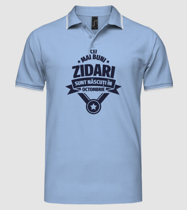 Cei mai buni zidari sunt născuți în Octombrie model albastru deschis pe tricou