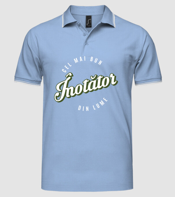 Cel mai bun înotător din lume model albastru deschis pe tricou