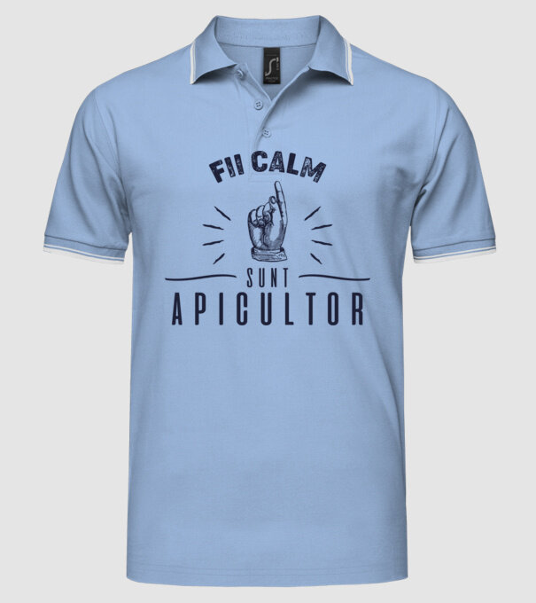 Fii calm.... sunt apicultor model albastru deschis pe tricou