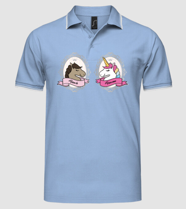 Fiica ta - fiica mea model albastru deschis pe tricou