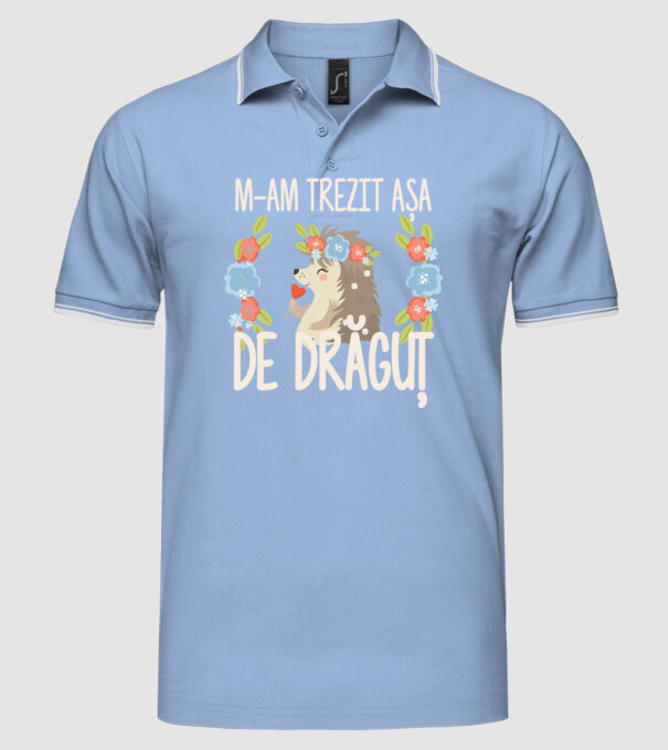 M-am trezit așa de drăguț model albastru deschis pe tricou