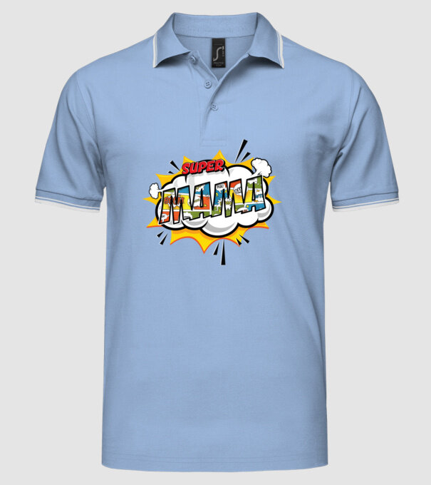 Mamă Comică model albastru deschis pe tricou