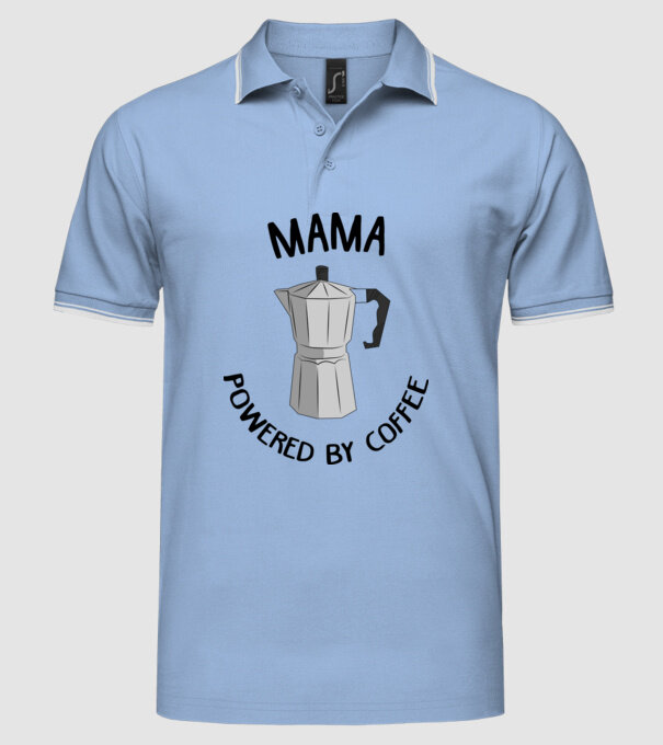 Mama powered by coffee_D1655019 model albastru deschis pe tricou