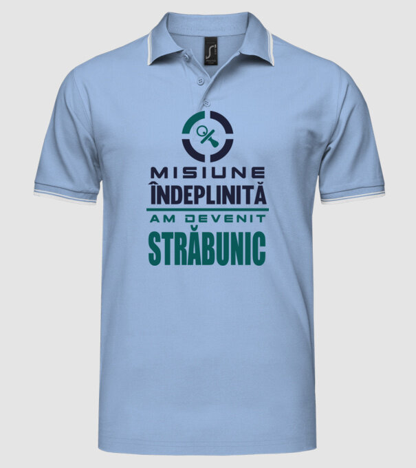misiune îndeplinită - am devenit străbunic model albastru deschis pe tricou
