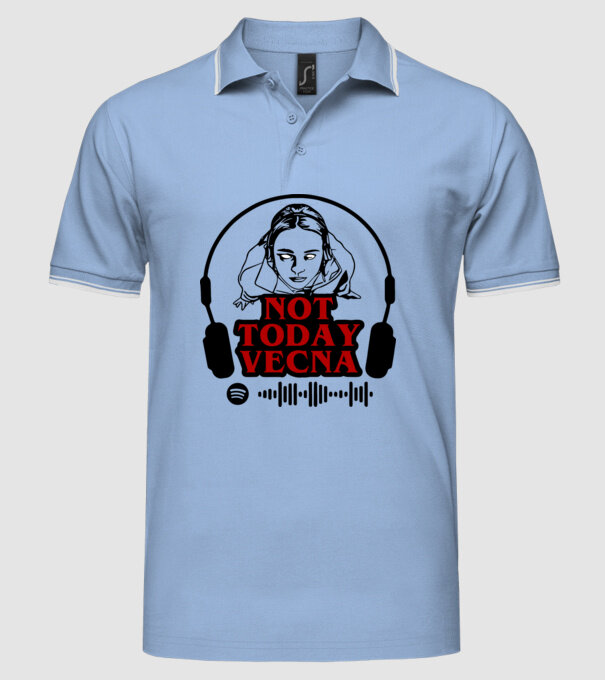 not today vecna model albastru deschis pe tricou