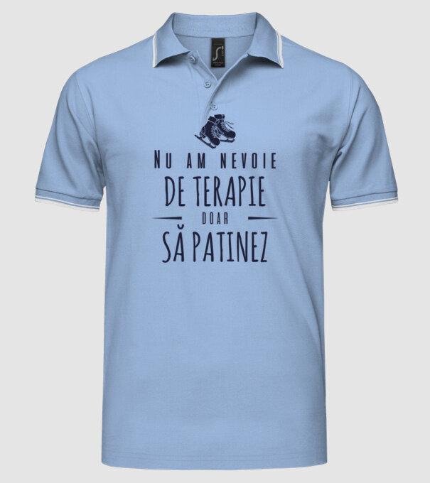 nu am nevoie de terapie doar să patinez model albastru deschis pe tricou