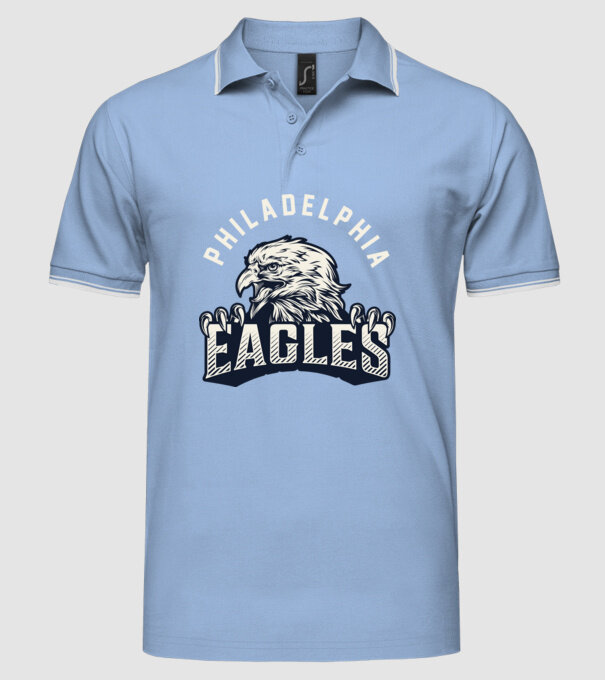 Philadelphia Eagles model albastru deschis pe tricou