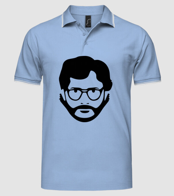 professor simple model albastru deschis pe tricou