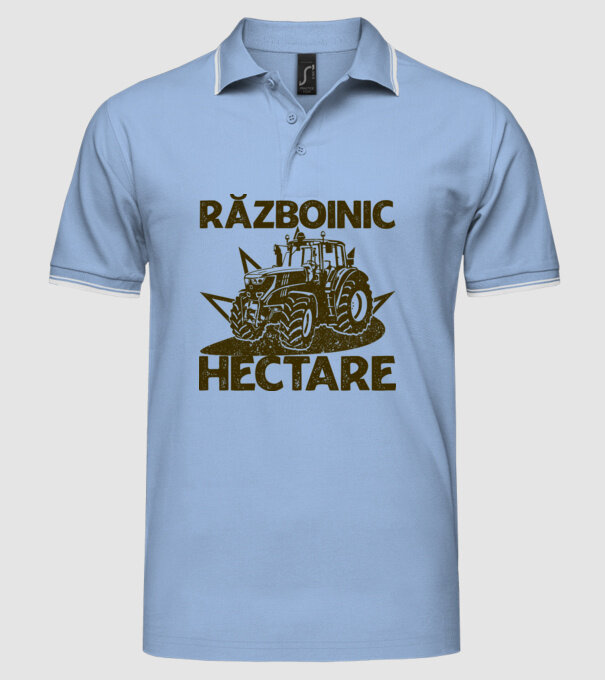 Războinic Hectare model albastru deschis pe tricou