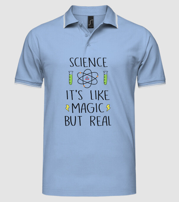 Science its like magic, but real model albastru deschis pe tricou