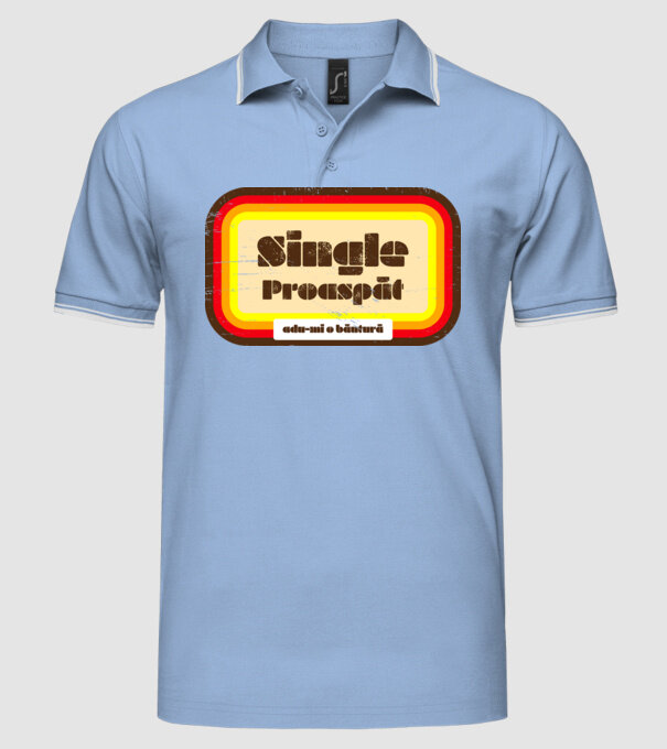 single proaspăt - adu-mi o băutură model albastru deschis pe tricou