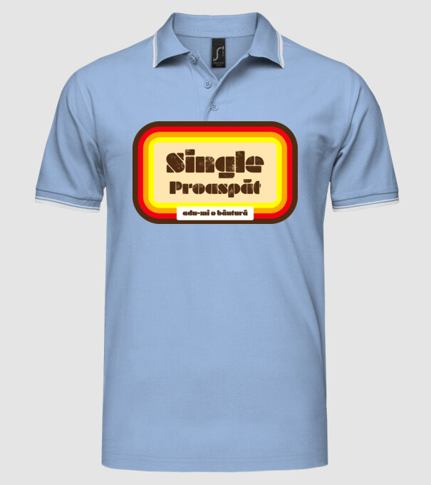 single proaspăt - adu-mi o băutură model albastru deschis pe tricou