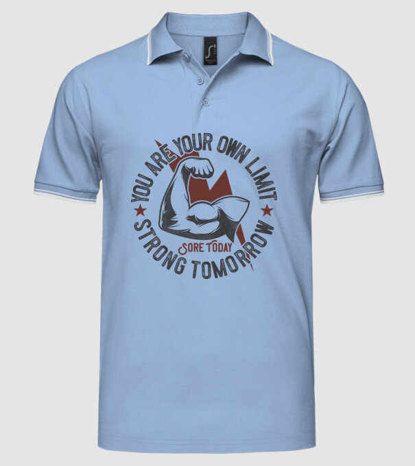 Sore Today model albastru deschis pe tricou